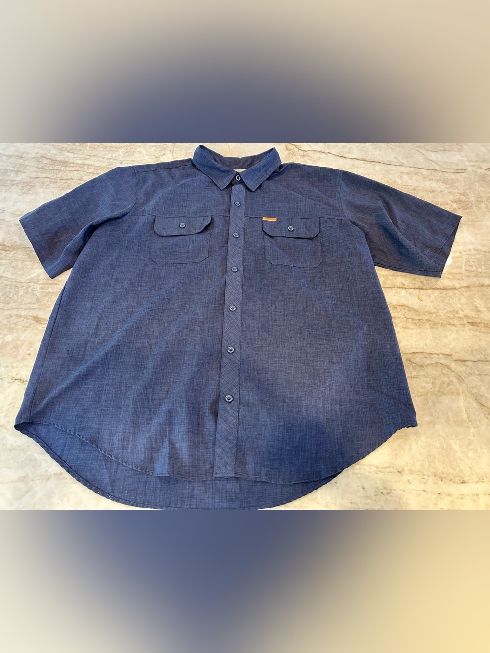 Orvis Classic Collection Tech Shirt Men’s XL Blue Gray Short Sleeve